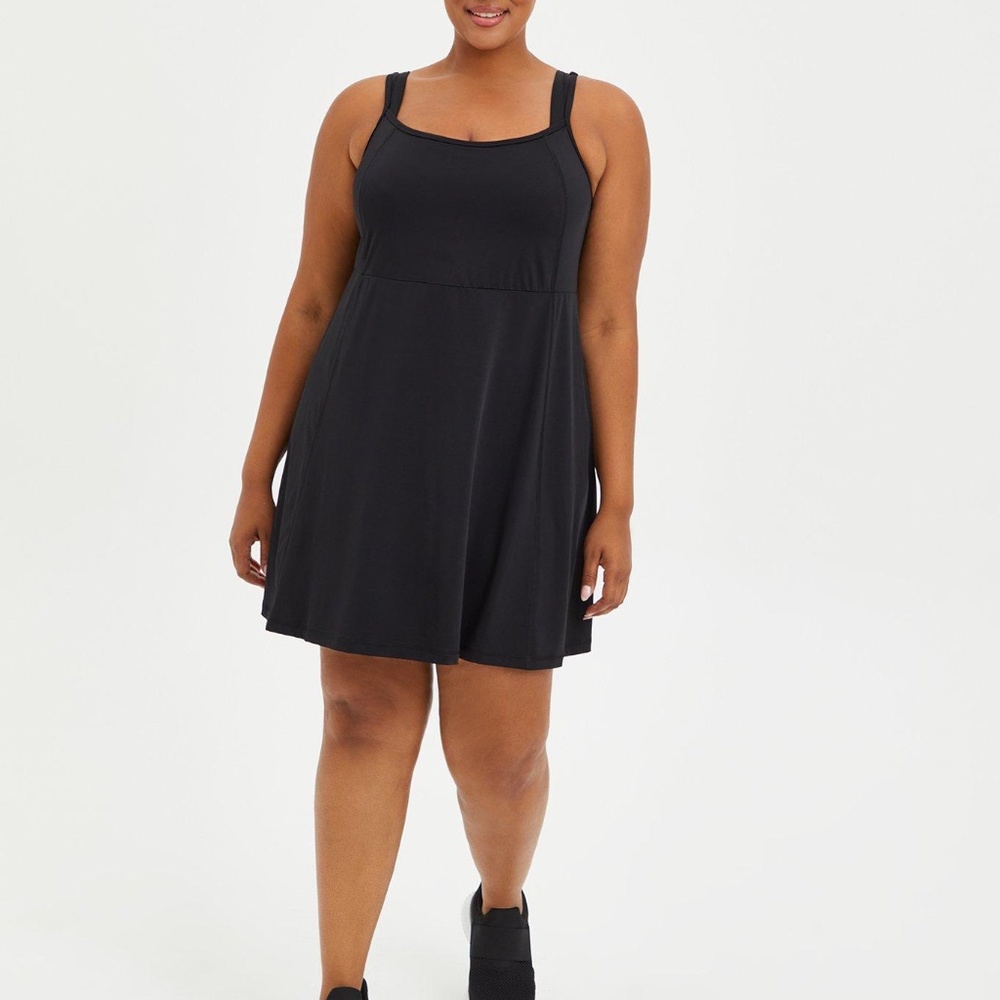 NWT Torrid Stretch Knit Mini Active Dress With Bike Short, size 0 (12)